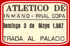 Palacio de Deportes - Final Copa de Europa, 1987