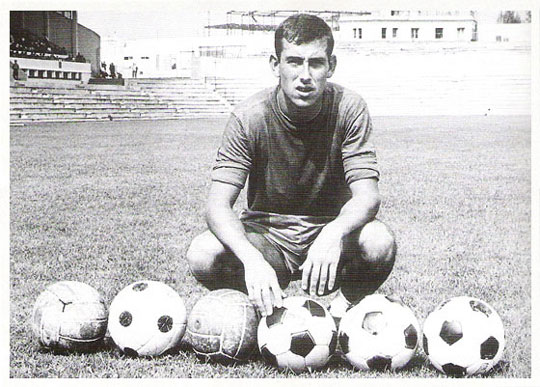 Adelardo, en el ao de su fichaje por el Atleti - 1959
